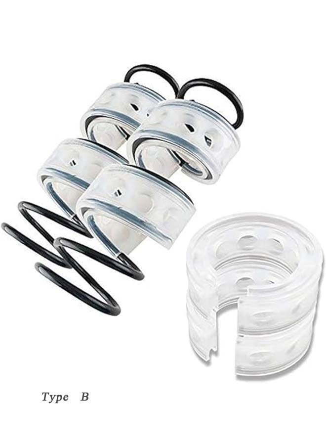 2pcs Car Shock Absorber Spring Buffers  Spring Bumper Auto-buffers Springs A/B/C/D/E/F Type Transparent Urethane Bumper Cushion For Auto Car Accessories  Type B - Image 1