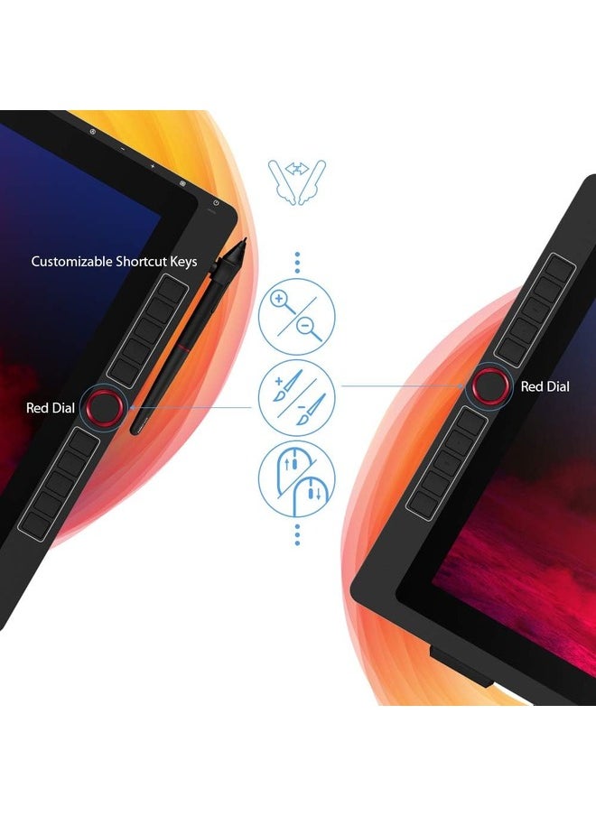 XP-PEN Artist 22R Pro Drawing Monitor 21.5 Inch Pen Display Graphic Monitor IPS Monitor with Two Red Dial Wheels and 20 Express Keys l Tilt Supported 88% NTSC  - Image 5