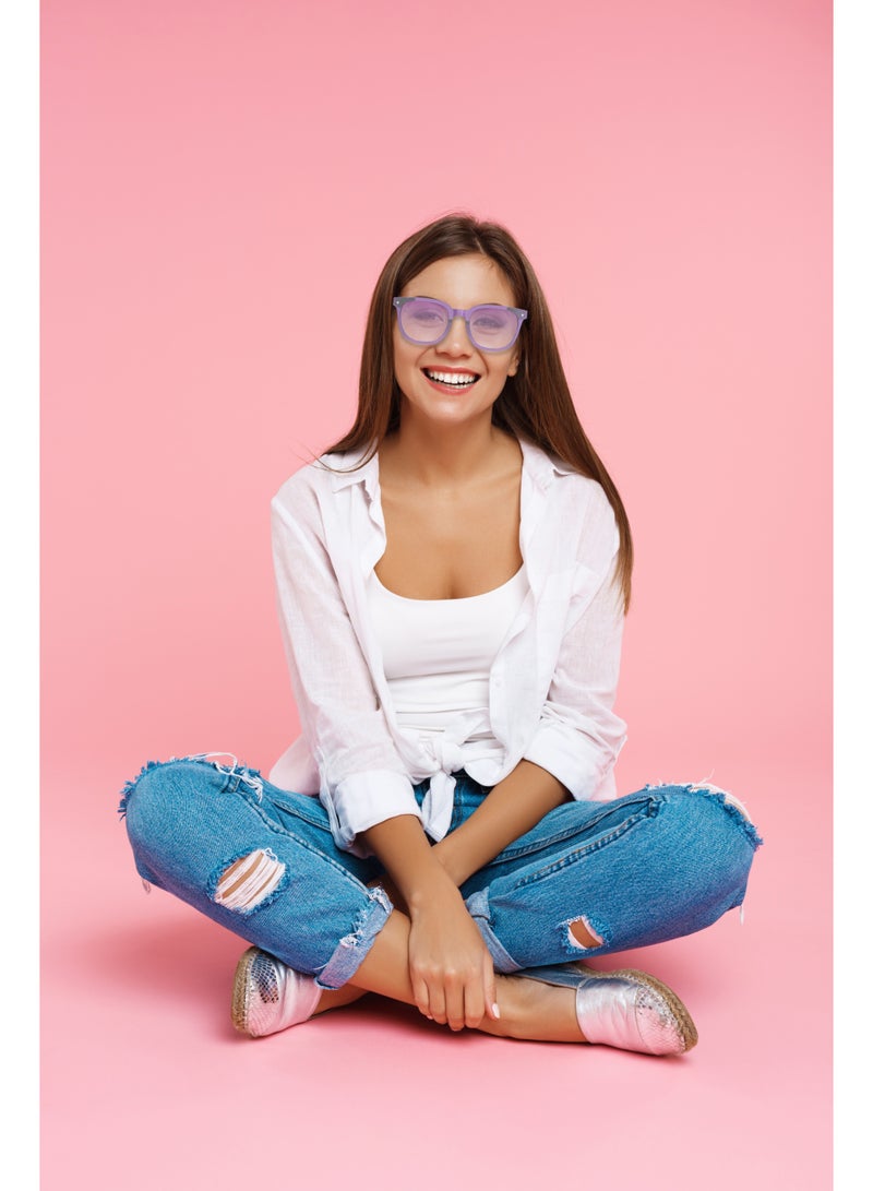 Powerology Nice Smart Audio Sunglasses with Smart Touch Control, HiFi Sound & UV Protection / 8H Playtime / Voice Assistant / Low Latency / Automatic Pairing / Bluetooth Stereo - Purple - Image 3