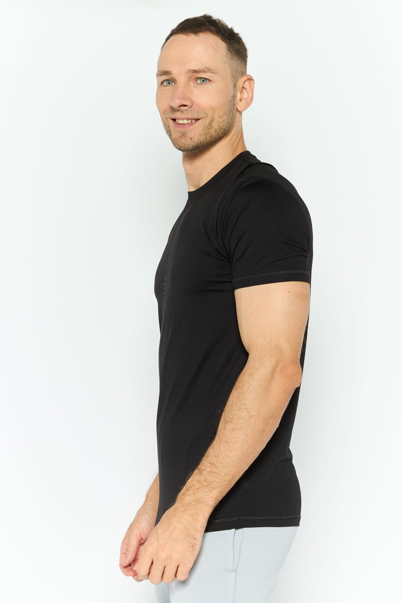 PUMA تي شيرت تدريب قصير الأكمام للرجال، رياضي، أسود - Image 3