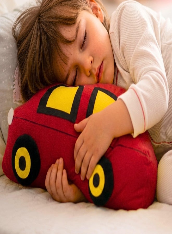 Tickles Car Shape Soft Stuffed Plush Pillow Cushion for Kids Boys & Girls Birthday Gift Home Decor (Size: 45 cm Color: Red & Yellow) - Image 3