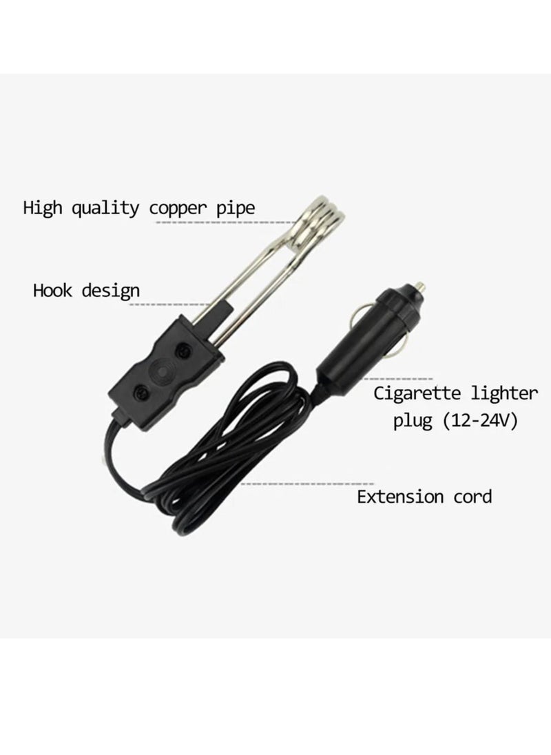AROAQ - Water Heater, 12v Immersion Rod Water Heater, Travel Portable Instant Hot Water Heaters, Durable Convenient Boiler Hot Water Heater, (12v Black) - Image 1