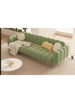 Comfynest Living Room Sofa A modern sofa with Italian design Velvet Upholstery Double soft sofa legs (Green)  - Image 1