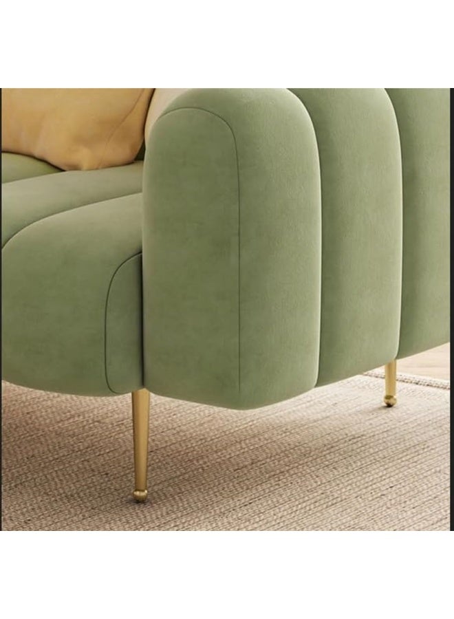 Comfynest Living Room Sofa A modern sofa with Italian design Velvet Upholstery Double soft sofa legs (Green)  - Image 5