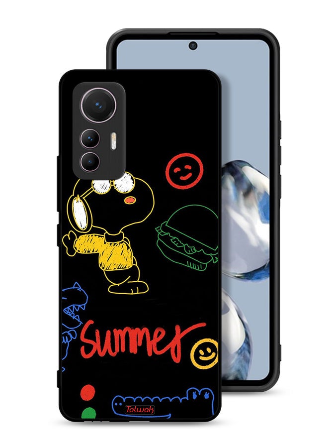 Tolwak Xiaomi 12 Lite Protective Case Cover Summer Sticker - Image 1