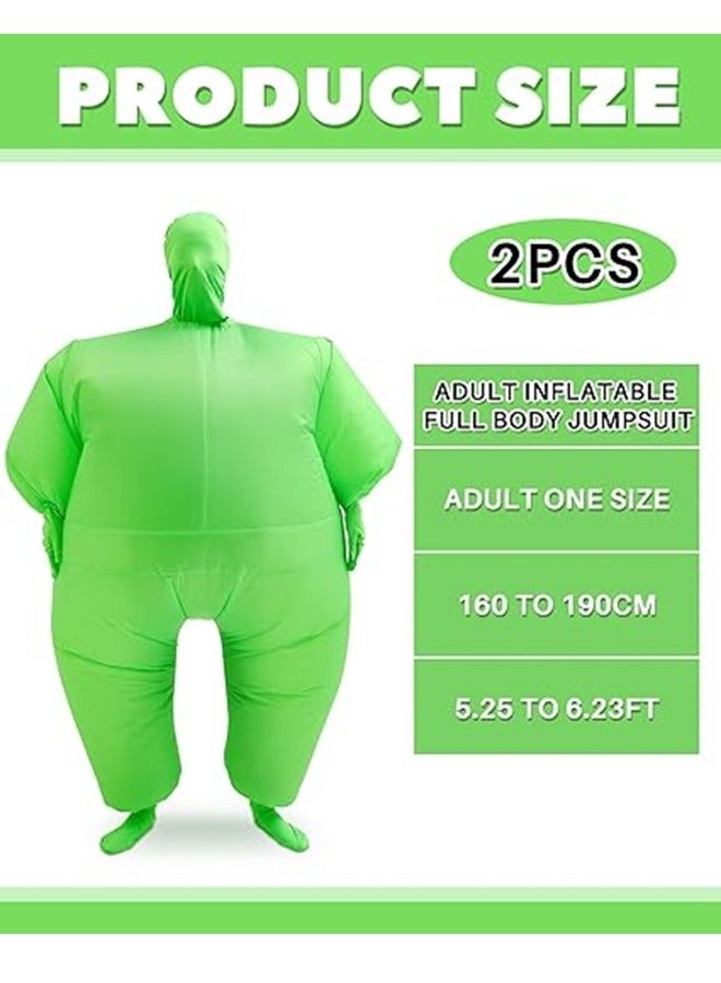 Green Full Body Suit Inflatable One Size Cosplay Costume Fancy Fun Dress for New Year Party Birthday Events National Day (2 Pieces) - Image 4