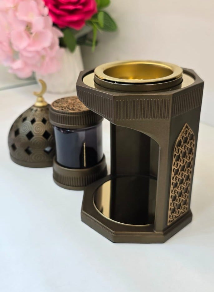 Radin Elegant Incense Bakhoor Burner Set  With Storage Bowl & Magnetic Cover - Image 1