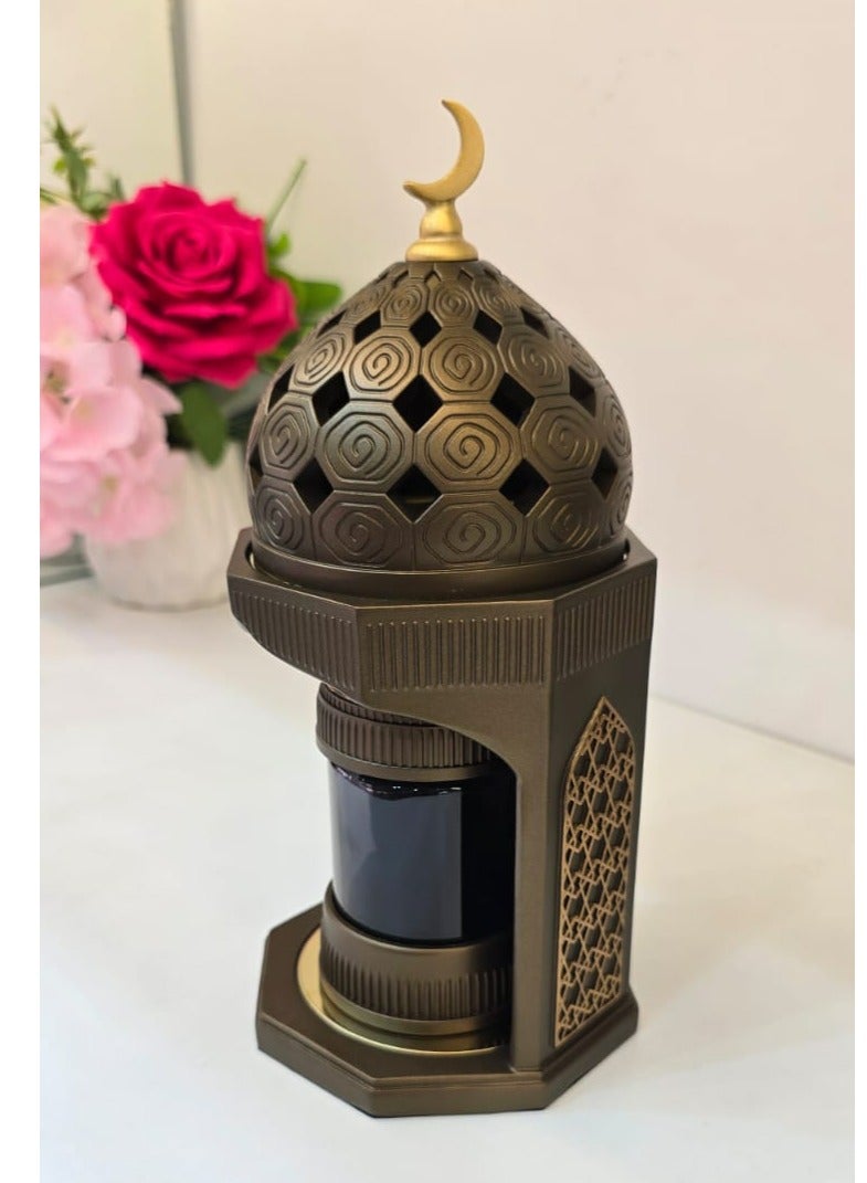 Radin Elegant Incense Bakhoor Burner Set  With Storage Bowl & Magnetic Cover - Image 5