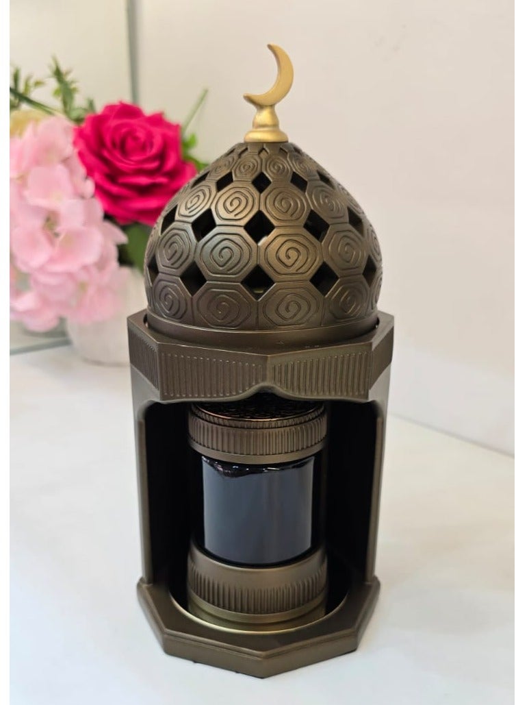 Radin Elegant Incense Bakhoor Burner Set  With Storage Bowl & Magnetic Cover - Image 2