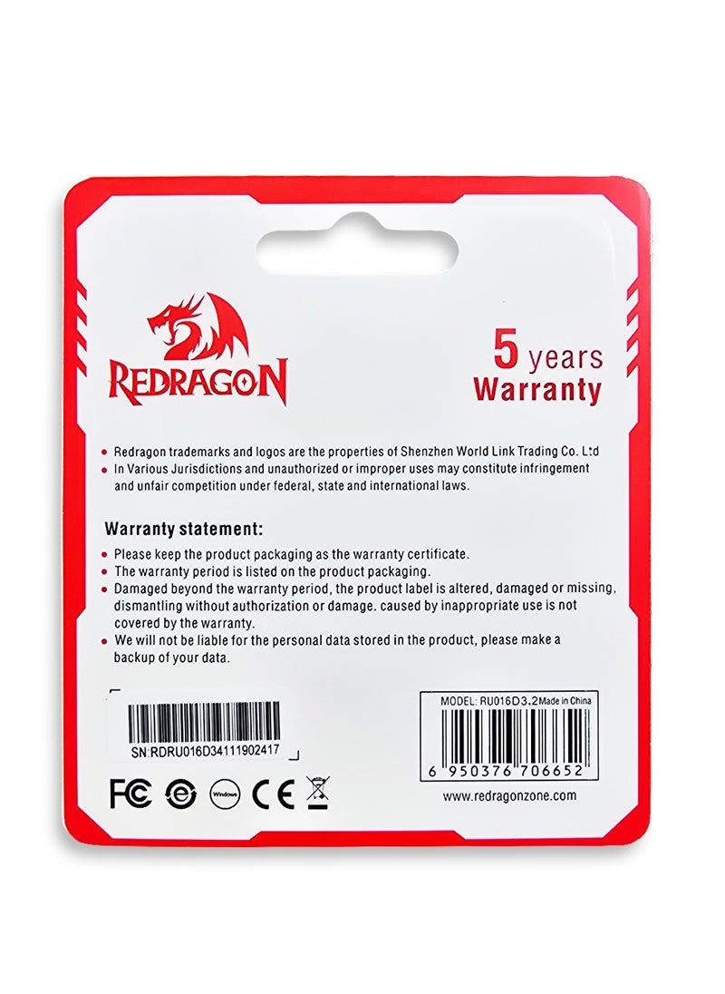 REDRAGON Flash Drive RU016 3.2 USB DRIVE 64GB high performance for digital image and storage  - Image 2