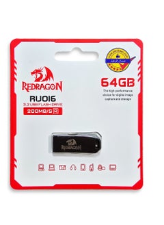 REDRAGON Flash Drive RU016 3.2 USB DRIVE 64GB high performance for digital image and storage  - Image 1