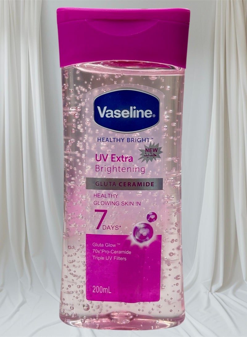 Vaseline Healthy Bright UV Extra Glowing Skin Body Oil Gel 200ml - Image 2