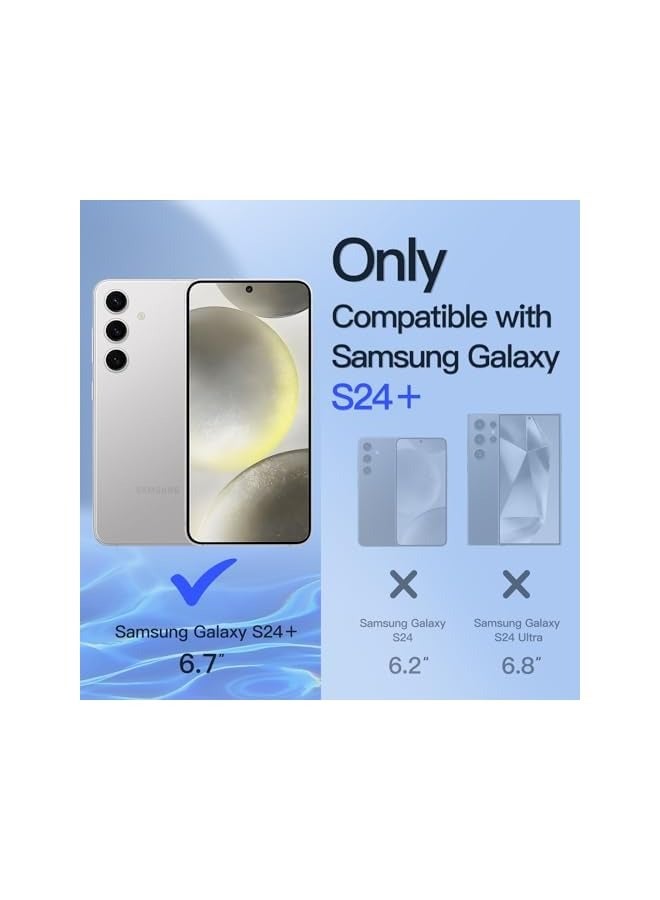 Jetech Privacy Screen Protector for Galaxy S24+ / S24 Plus 5G 6.7-Inch, Anti-Spy Tempered Glass Film, Fingerprint ID Compatible, 2-Pack - Image 2