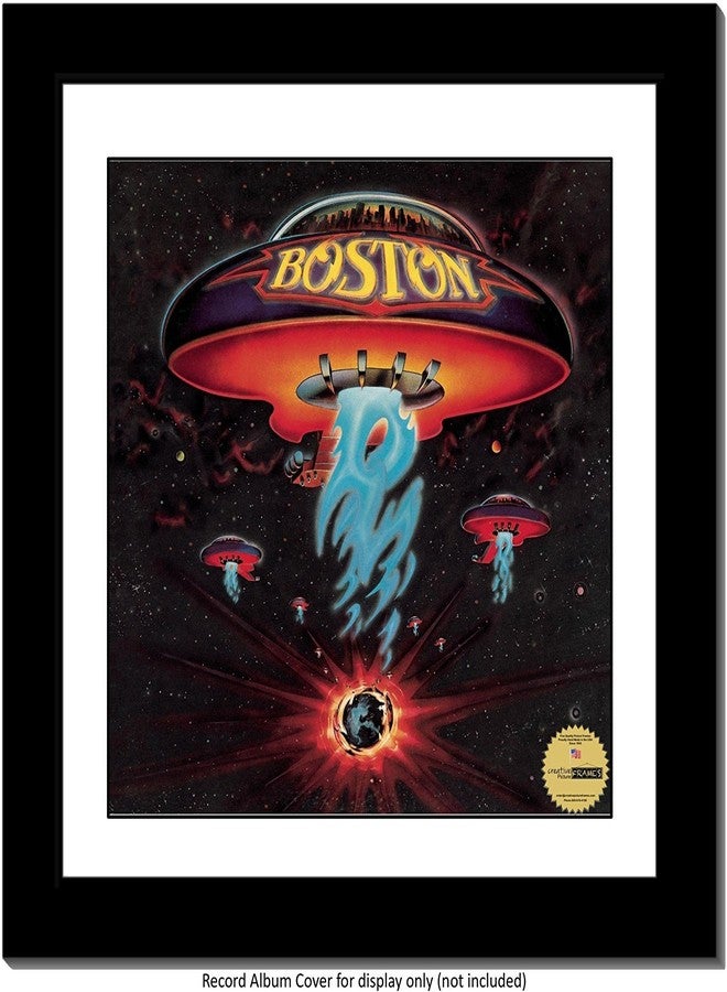 كرييتف بكتشر فريمز إطار صور إبداعي مقاس 15 بوصة × 15 بوصة، إطار غلاف ألبوم LP، حامل جداري لعرض أسطوانات الفينيل لتزيين المنزل، مزود بأدوات تعليق وزجاج متين، وقاعدة بيضاء، قطعة واحدة - Image 1