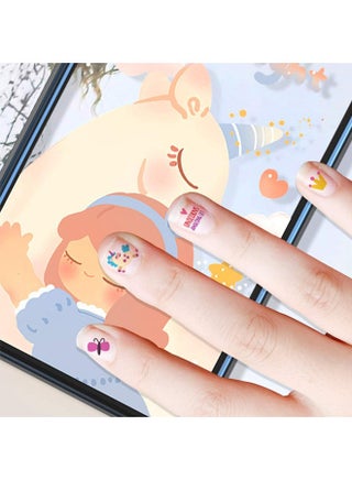 Siosi Kids Unicorn Nail Art Stickers for Baby Girls Cute Rainbow Hearts Stars Princess Self Adhesive Toe Tips Birthday Party Favors 10pcs - view 3