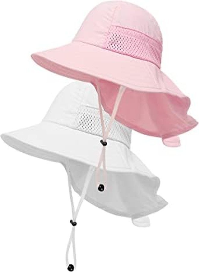 ECOSUMA Infant Swim Hat 0-6 Months White/Pink - Image 1