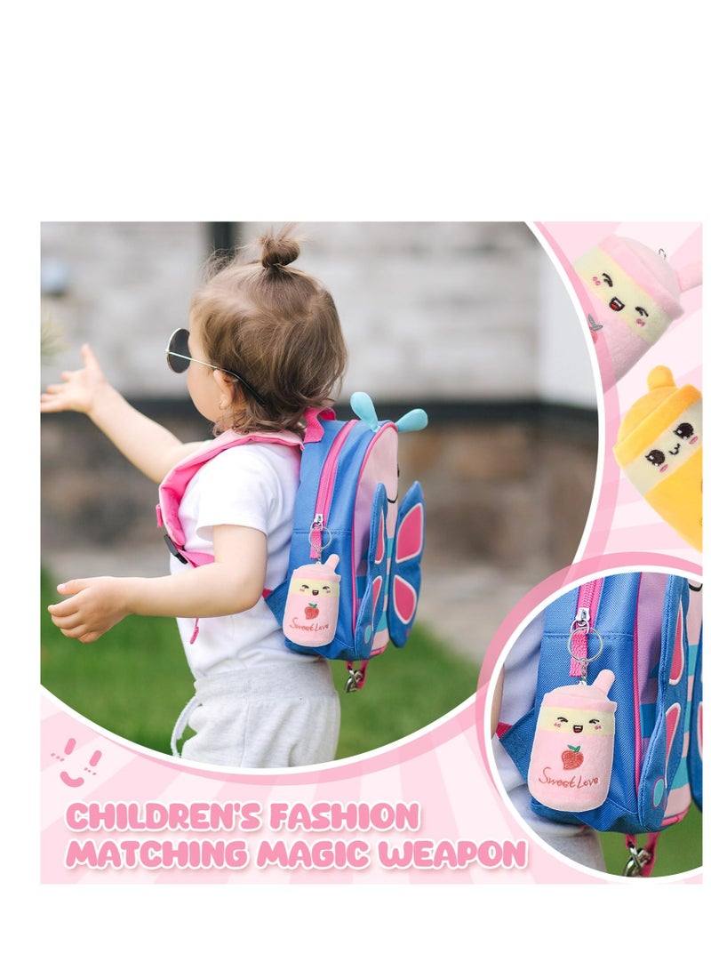 إكسفور بو بو بو شاي مفتاح قفل، 16 فقاعات الشاي نموذج وسادة، بو بو بو شاي مفتاح قفل لعب القش، فقاعة الشاي الحيوانات القشية، مصغرة البو با قفل مفتاح، جيد حقائب الظهر المحفظة للبالغين (4 أنماط) - Image 4