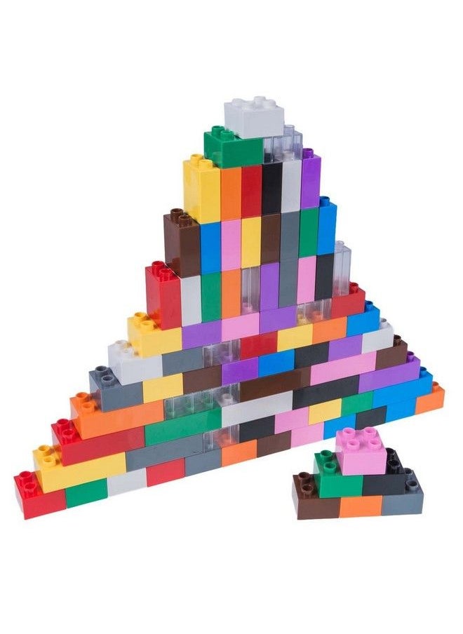Strictly Briks Big Briks Set  84 Pieces  12 Rainbow Colors  Compatible With All Major Brands  Large Building Blocks For Ages 3 And Up  - Image 2