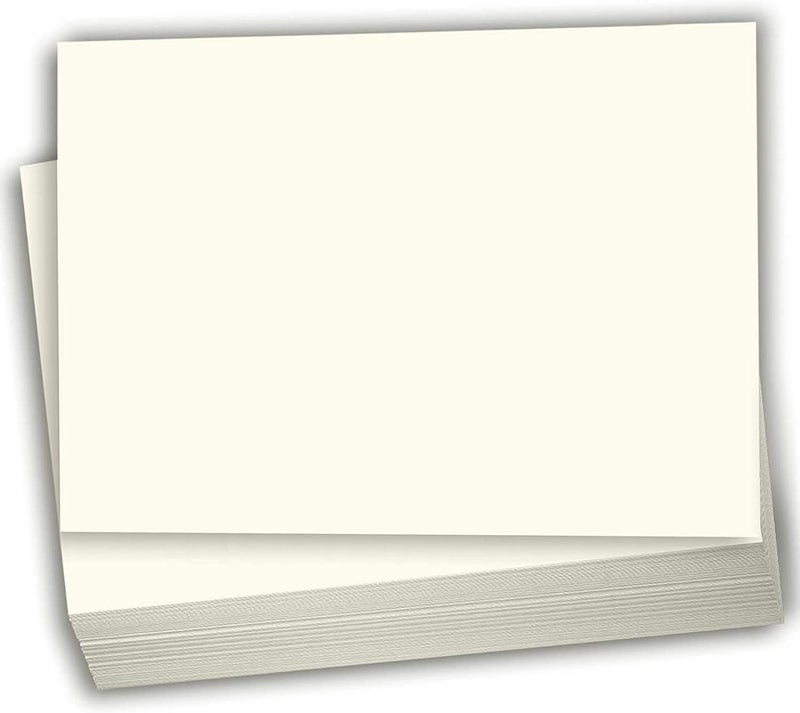 Hamilco Cream White Cardstock Paper 6x9 Blank Index Cards Card Stock 80lb Cover 100 Pack - Image 1