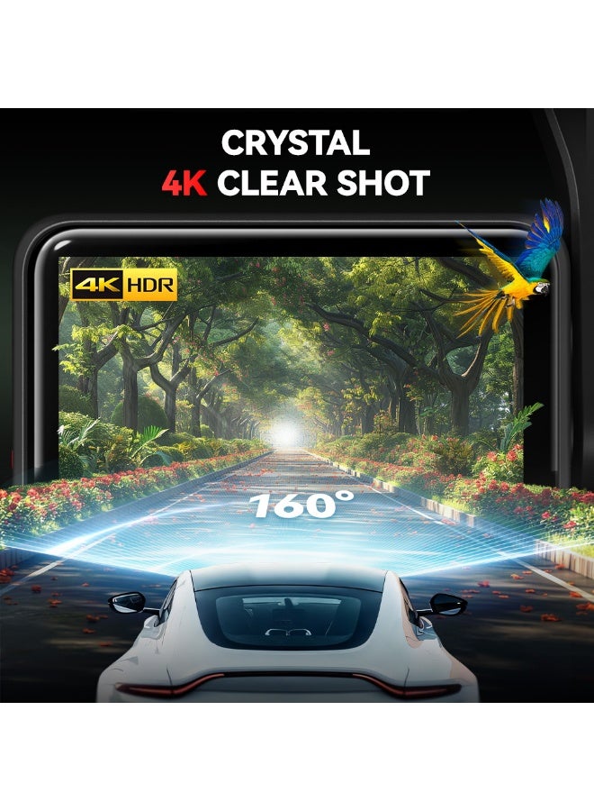 REDTIGER A4 Dash Cam – 4K Front + 1080P Rear with Voice Control and 5.8GHz Wi-Fi - Image 3