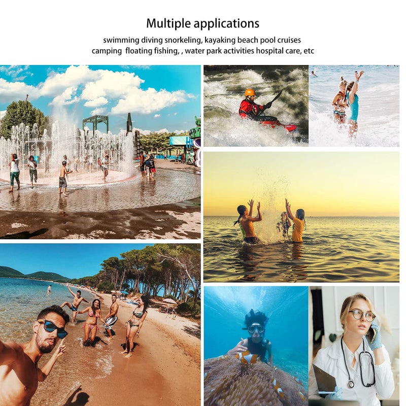 wellhouse Waterproof Phone Pouch, Waterproof Phone Case for iPhone 16 15 14 13 12 Pro Max XS Samsung, IPX8 3D Cellphone Dry Bag Beach Essentials (1 Pack - White7.0, 7 inch) - Image 2
