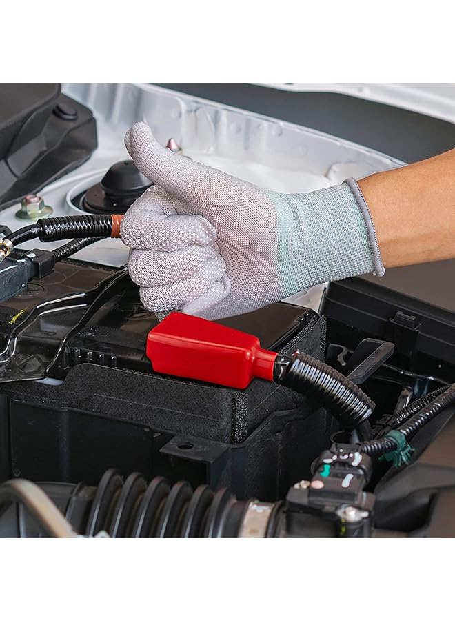 SYOSI Battery Terminal Covers Battery Terminal Insulating Protector Sleeves Positive And Negative Cable Covers In Red And Black For Boat Cars (4 Pcs) - Image 5