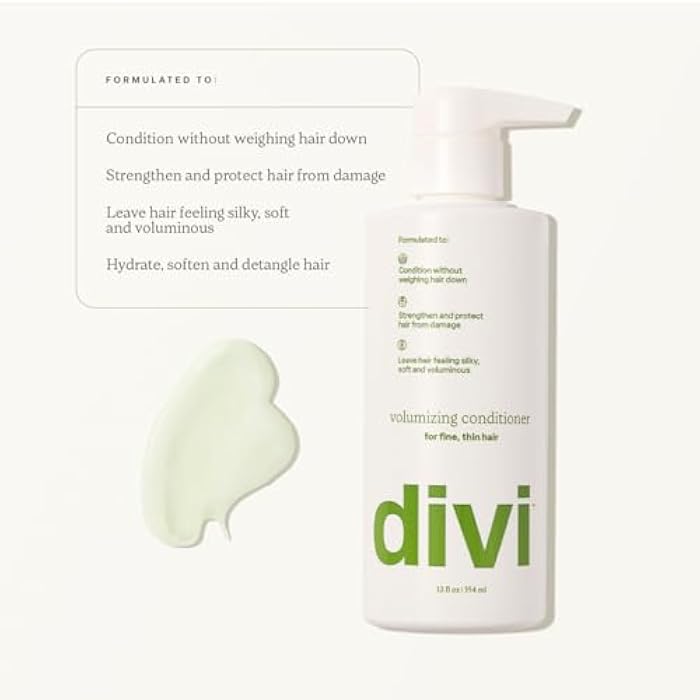 Divi Volumizing Conditioner for Women and Men - Lightweight Volume Conditioner for Fine Hair - Designed to Strengthen and Protect the Hair from Damage - Image 2