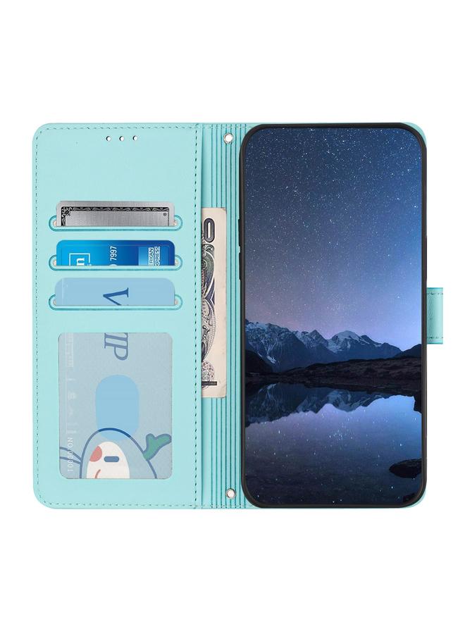 Zaboon Case For iPhone 11 Cat Rat Embossed Pattern RFID PU Phone Case with Wrist Strap - Image 3