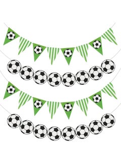 Zonon 4 Pieces Soccer Banner Decoration Party Soccer Birthday Garland For Sports Kids Party Supplies (Soccer Style)  - Image 3