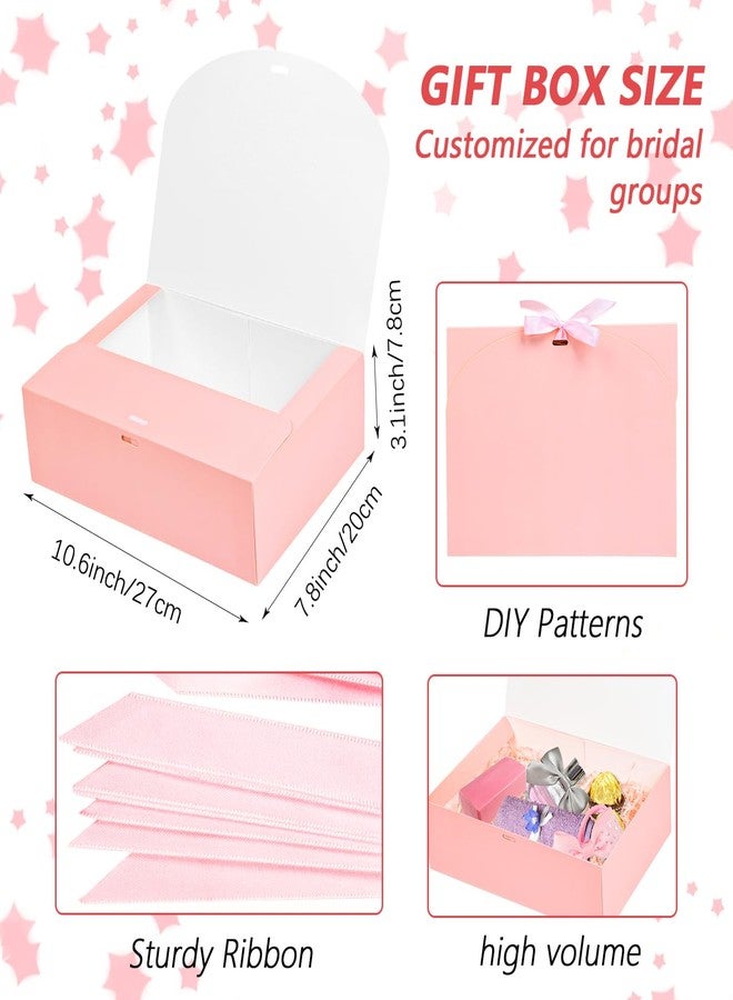 WLUSEAXI 15pack Gift Boxes with Lid 10.6x7.8x3.1Inches (Pink) - Image 2