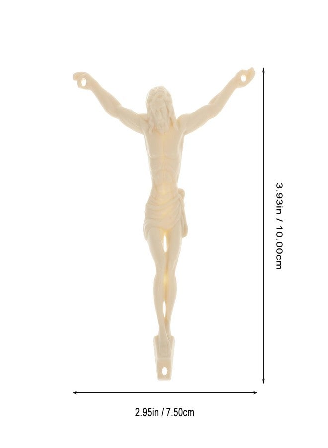 ياردوي تمثال يسوع البلاستيكي من ياردوي، صليب جداري، زينة، دليل تزيين تمثال يسوع، ملحقات يمكنك صنعها بنفسك - Image 3