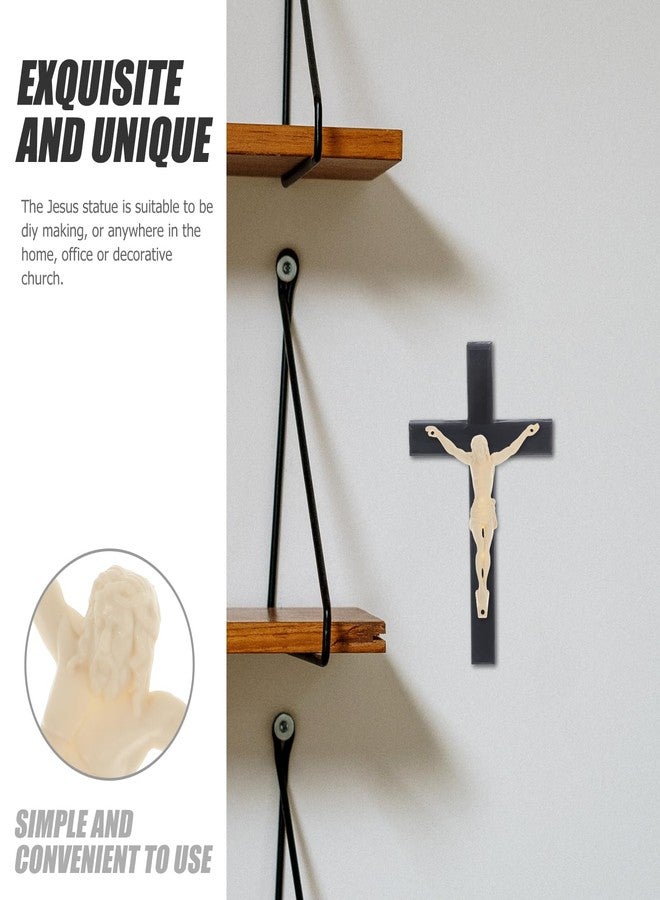 ياردوي تمثال يسوع البلاستيكي من ياردوي، صليب جداري، زينة، دليل تزيين تمثال يسوع، ملحقات يمكنك صنعها بنفسك - Image 2