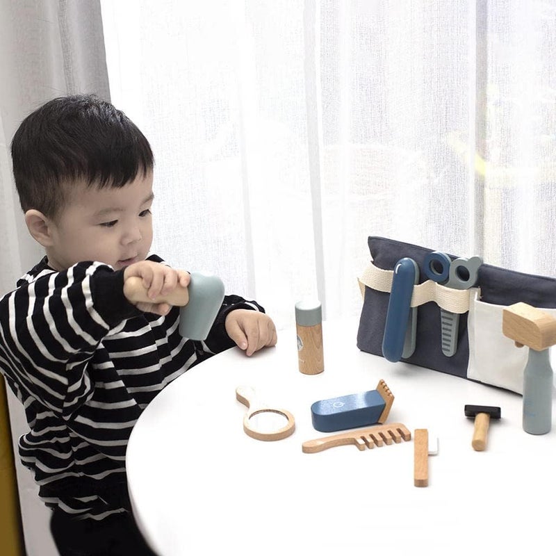 klarakoPretend Play Hair Cutting Toys Hair Dryer Hair Styling Set Barbershop for Girl Boys klarakoCloth Bag - Image 5