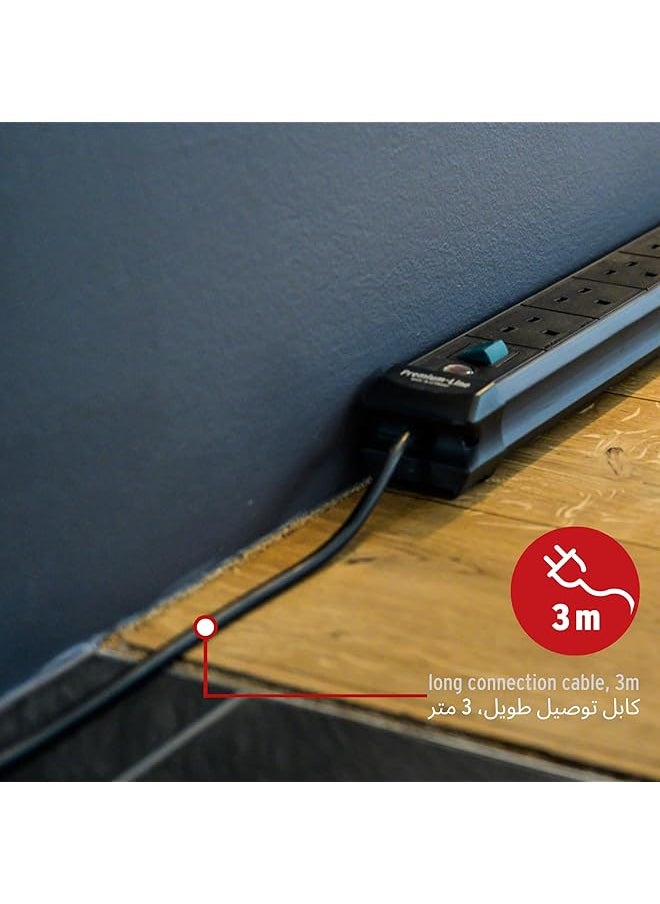 إيروريكس سلك تمديد بأربعة اتجاهات من Premium Line بطول 3 متر، أسود، صنع في ألمانيا  - Image 3