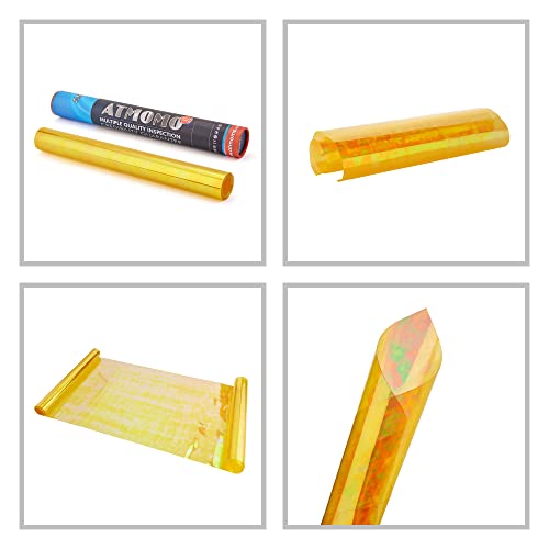 ATMOMO Golden Self Adhesive Shiny Chameleon Headlights Films Tint Vinyl Film 11.81'' x 78.74'' - Image 3
