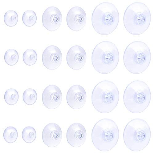 Pawfly 30 Pack Suction Cups for Glass, Small Rubber Suction Cups for Home Kitchen Bathroom Organization Christmas Decoration Window (Assorted Sizes 0.8 & 1.2 & 1.8 Inch) - Image 1