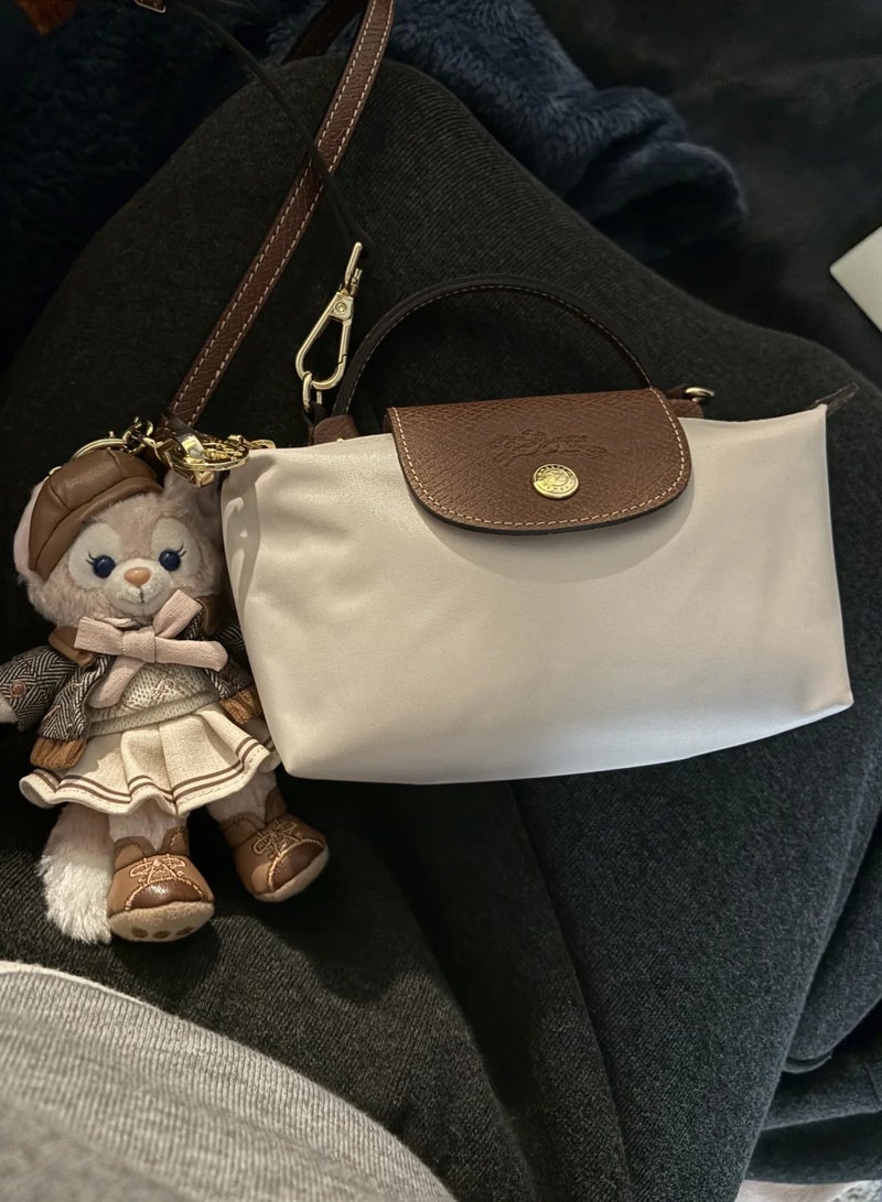 Longchamp Longchamp Women's Mini handbag,Crossbody Bags,Shoulder Bag Shoulder strap with buckle,Paper White Classic Style  - Image 3
