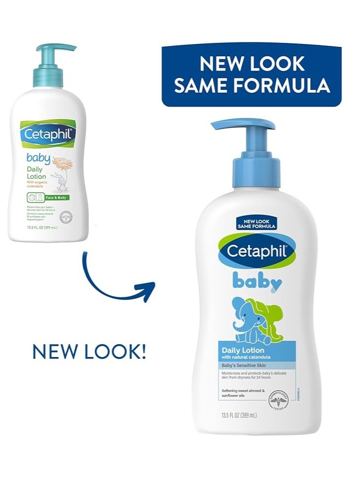 سيتافيل لوشن سيتافيل اليومي للأطفال، لوشن مرطب للوجه والجسم للبشرة الحساسة بخلاصة الآذريون الطبيعي، 13.5 أونصة سائلة (399 مل) - Image 2
