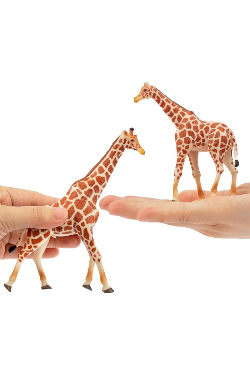 هالامودو مجموعة أرقام الحيوانات الزرافة 3 قطعة - مجموعة لعبة الزرافة الواقعية ، الزينات الحيوانية البرية ، ألعاب حديقة حيوانات الغابة المعرفية ، هدايا عيد ميلاد الأطفال - Image 4