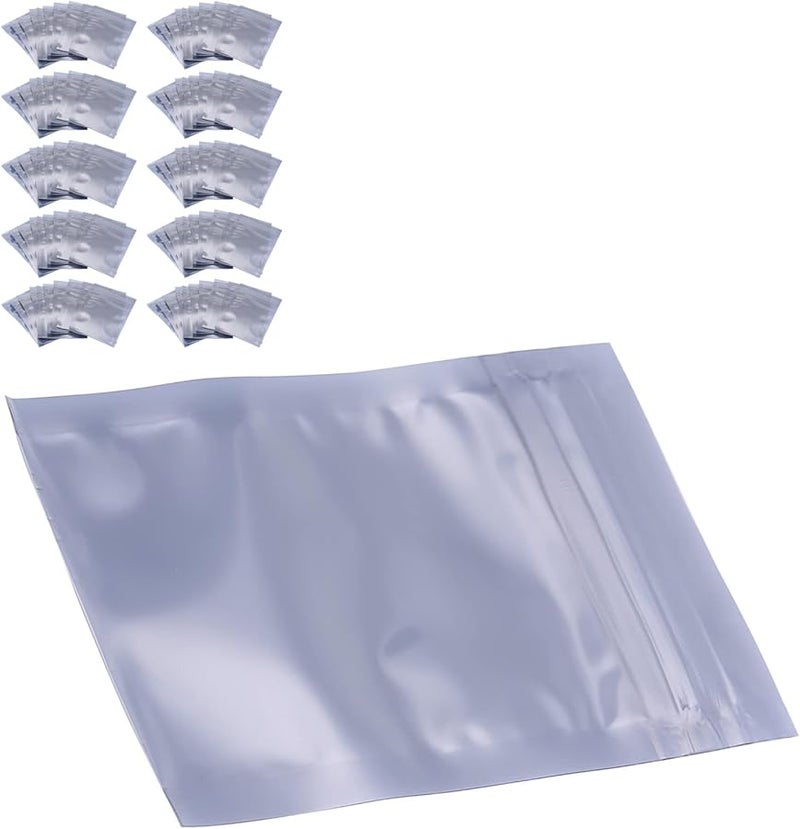 100Pcs 6x9cm Silver Gray Translucent Resealable ESD Hard Drive Storage Bags - Image 2