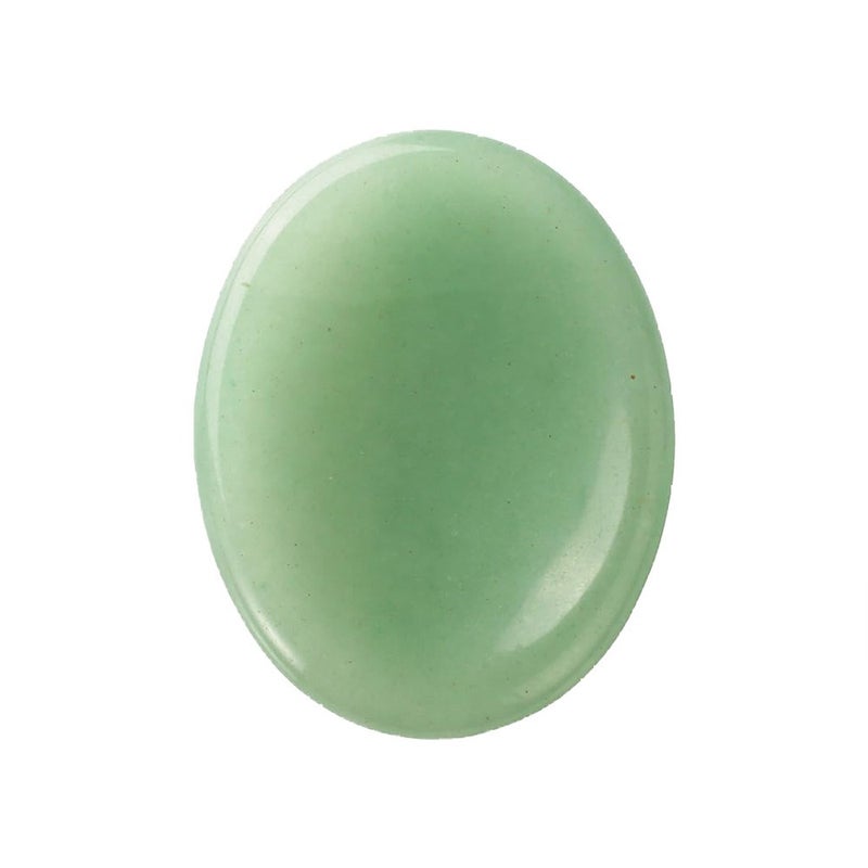 Natural Crystal Oval Worry Stone - White Yellow Crystal Gemstone, Carvable Jade for Gifts