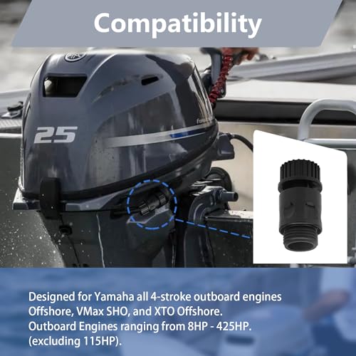 XCWT Outboard Engine Flush Kit for Yamaha - Boat Motor Quick Connect Flush Adapter for Yamaha Offshore, VMax SHO & XTO Offshore All 4 Stroke Outboard Engines, Motor Ranging from 8HP-425HP (Excluding 115HP) - Image 4