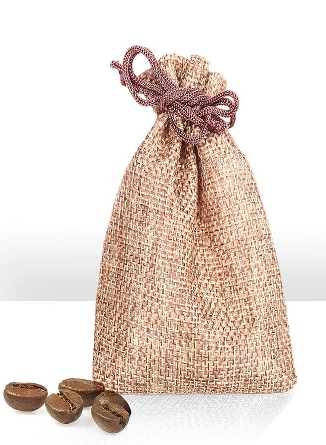 LYSXP 50PCS Burlap Bags with Drawstring，3x4 Inch Drawstring Gift Bag Jewelry Pouches for Wedding Party Favors, DIY Craft Christmas Presents - Image 3
