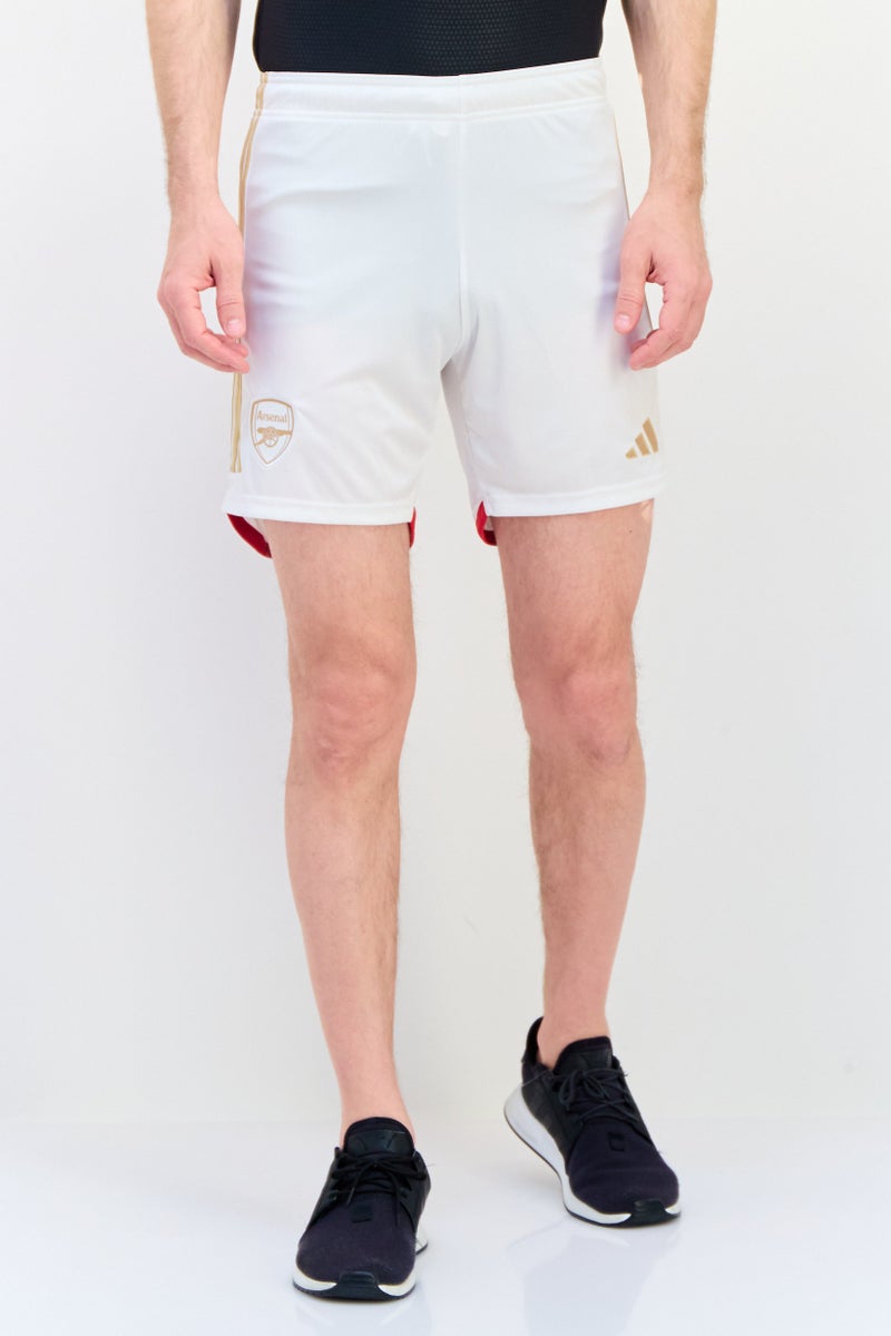 Adidas Men Sportswear Fit Drawstring Arsenal Football Shorts, White - Image 1