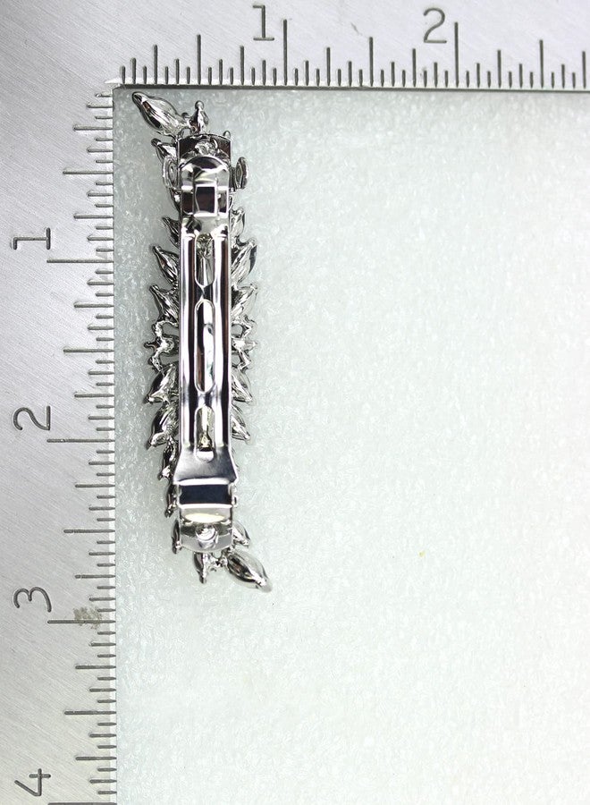Faship Gorgeous Red Marquise Rhinestone Crystal Floral Small Hair Barrette - Image 4