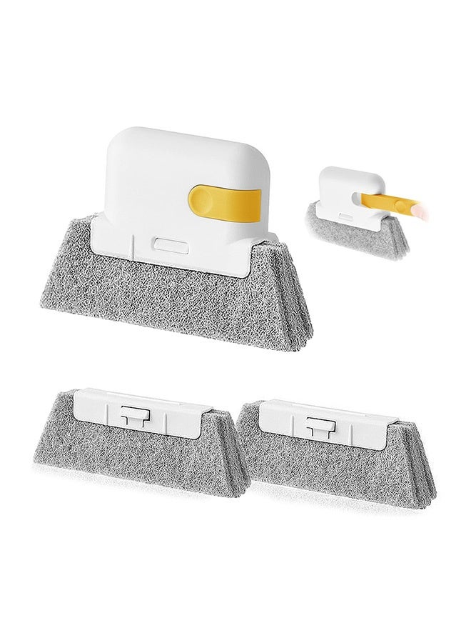 Peachjoy Magic Window Track Cleaner Brush Kit, 3-in-1 Design for Sliding Doors, Car Vents, Keyboards, 3 Pack Window Cleaning Tools with 3 Replacement Heads  - Image 1