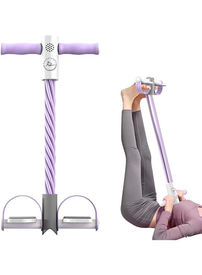 S-TOP Multifunctional Pedal Puller Resistance Rope, 6-Tube Foot Pedal Yoga Resistance Band with LED Digital Display, Smart Counting Timing Latex tension Rope for Leg Abs Slimming Training - Image 1