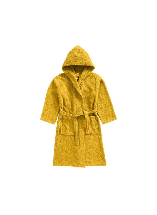 BYFT Daffodil (Yellow) Premium 6 Year Kids Hooded Bathrobe (108x104 Cm) Terry Cotton, Highly Absorbent and Quick dry, Hotel and Spa Quality Bathrobe for Boy and Girl-400 Gsm - Image 4