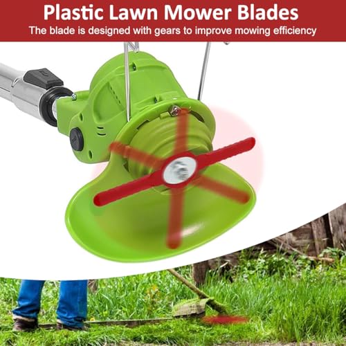 HASTHIP® 20Pcs Mower Blades Replacement - Plastic Blades for Grass Trimmer - 14CM Grass Cutter Blade/Brush Cutter Blade Replacement -Serrated Grass Cutting Blade - Universal Trimmer Replacement Blade - Image 4