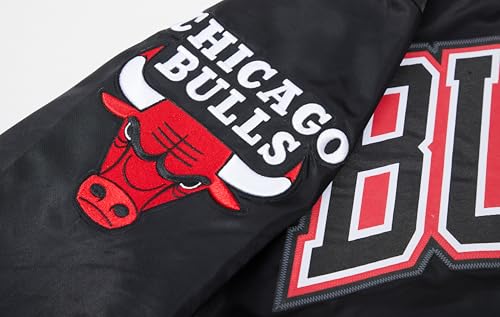 Pro Standard Mens NBA Chicago Bulls Classic Satin Jacket Black L - Image 5